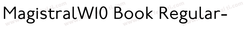 MagistralW10 Book Regular字体转换